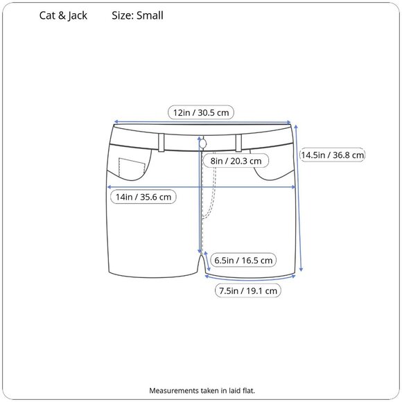 Cat & Jack Little Boys Bermuda Denim Shorts Stretch Fabric & Drawstring Small - Picture 8 of 8